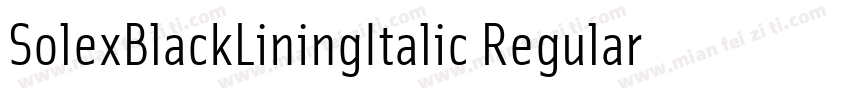 SolexBlackLiningItalic Regular字体转换